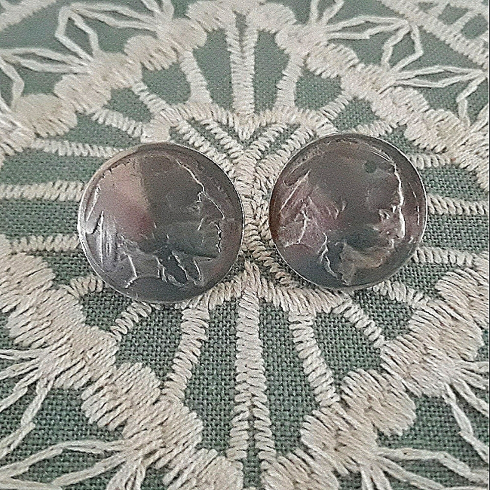 Indian Head Nickel Clip Earrings